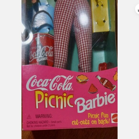 1997 Mattel Barbie Coca‑Cola Picnic Special Edition Doll #19626 NRFB (New - Picture 3 of 4